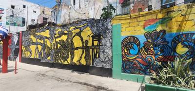 Next on the art day visits was an area with afro-cuban art.  Much inspired by the Cuban version of Santeria.  Very inter