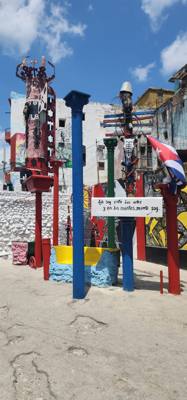 Next on the art day visits was an area with afro-cuban art.  Much inspired by the Cuban version of Santeria.  Very inter