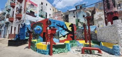 Next on the art day visits was an area with afro-cuban art.  Much inspired by the Cuban version of Santeria.  Very inter