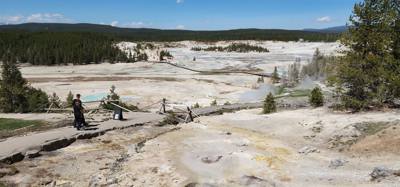 Last stop of day 1 in Yellowstone.