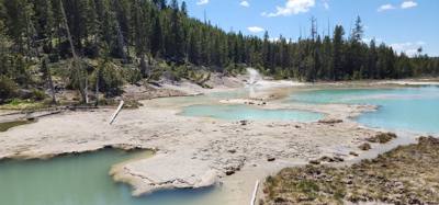 Last stop of day 1 in Yellowstone.