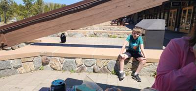 Canyon Village and Yellowstone Lake.  The ravens were everywhere and HUGE!  The lake was huge too.