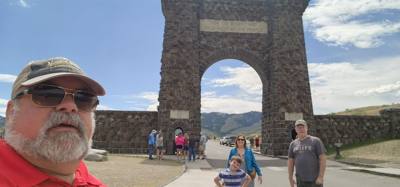 The Arch was beautiful.  Especially with the mountains in the background.
