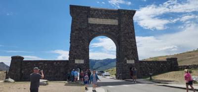 The Arch was beautiful.  Especially with the mountains in the background.