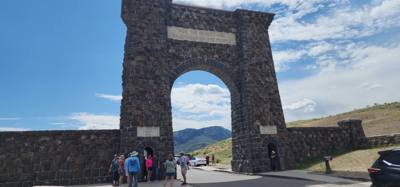 The Arch was beautiful.  Especially with the mountains in the background.