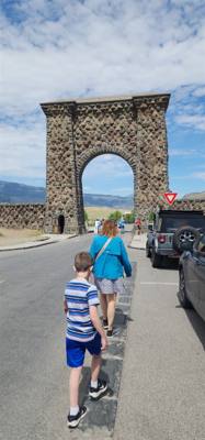 The Arch was beautiful.  Especially with the mountains in the background.