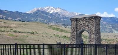 The Arch was beautiful.  Especially with the mountains in the background.