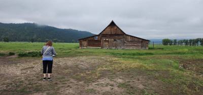 Quick stop to see Mormon Row over by the Tetons.  Pretty interesting.  Avery was more interested in the ground squirrels