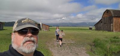 Quick stop to see Mormon Row over by the Tetons.  Pretty interesting.  Avery was more interested in the ground squirrels
