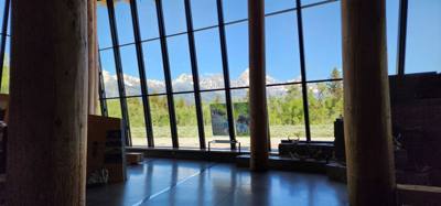 Always have to stop and learn a thing or two.  Loved the windows facing the mountains.  Watched a pretty good movie abou