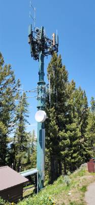 Took a side road to the Signal Mountain Summit. Great views as with everywhere around here. The mobile phone tower mig