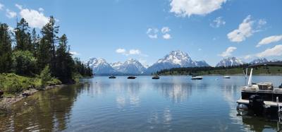 Last stop today.  The Coulter Bay Visitor Center.  The boats with the mountains in the background was my favorite photo 