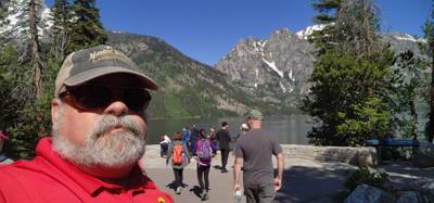 Decided to get the juices flowing this morning with a hike around Jenny Lake.  Technically half way around.  Took a boat