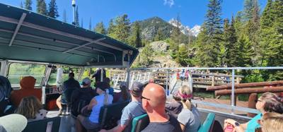 Decided to get the juices flowing this morning with a hike around Jenny Lake. Technically half way around. Took a boat