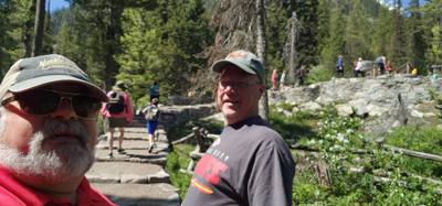 Decided to get the juices flowing this morning with a hike around Jenny Lake. Technically half way around. Took a boat