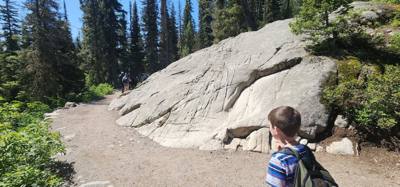 Decided to get the juices flowing this morning with a hike around Jenny Lake. Technically half way around. Took a boat