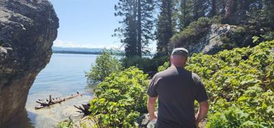 Decided to get the juices flowing this morning with a hike around Jenny Lake. Technically half way around. Took a boat