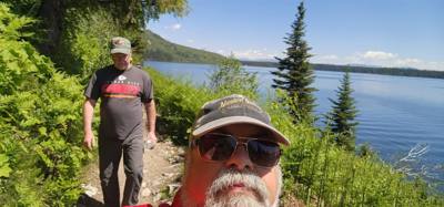 Decided to get the juices flowing this morning with a hike around Jenny Lake. Technically half way around. Took a boat