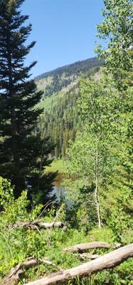 Decided to get the juices flowing this morning with a hike around Jenny Lake. Technically half way around. Took a boat