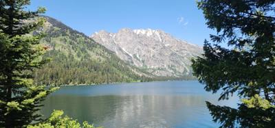 Decided to get the juices flowing this morning with a hike around Jenny Lake. Technically half way around. Took a boat