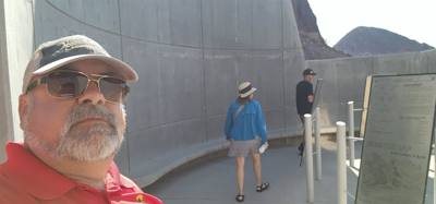 Pat Tillman Memorial Bridge on the way down the hill to the Hoover Dam.  Second tallest bridge in the US.  The Royal Gor