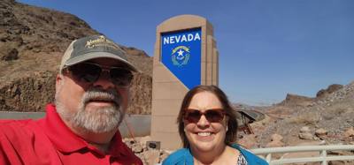 Pat Tillman Memorial Bridge on the way down the hill to the Hoover Dam.  Second tallest bridge in the US.  The Royal Gor