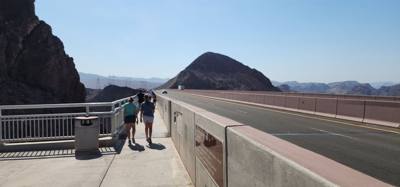 Pat Tillman Memorial Bridge on the way down the hill to the Hoover Dam.  Second tallest bridge in the US.  The Royal Gor