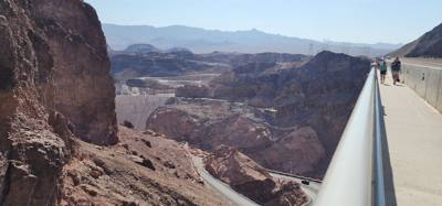 Pat Tillman Memorial Bridge on the way down the hill to the Hoover Dam.  Second tallest bridge in the US.  The Royal Gor