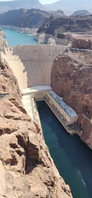 Pat Tillman Memorial Bridge on the way down the hill to the Hoover Dam.  Second tallest bridge in the US.  The Royal Gor