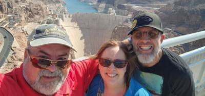 Pat Tillman Memorial Bridge on the way down the hill to the Hoover Dam.  Second tallest bridge in the US.  The Royal Gor