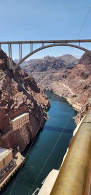 Learned a lot about the Hoover Dam today.  Crazy how much engineering and labor went into this.  It was not as hot as Ve