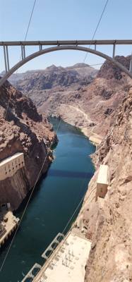 Learned a lot about the Hoover Dam today.  Crazy how much engineering and labor went into this.  It was not as hot as Ve