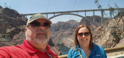 Learned a lot about the Hoover Dam today.  Crazy how much engineering and labor went into this.  It was not as hot as Ve