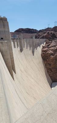 Learned a lot about the Hoover Dam today.  Crazy how much engineering and labor went into this.  It was not as hot as Ve