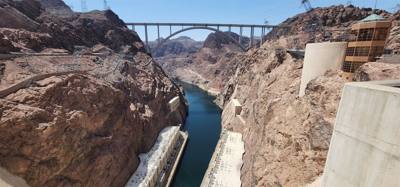 Learned a lot about the Hoover Dam today.  Crazy how much engineering and labor went into this.  It was not as hot as Ve
