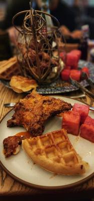 What are you having for dinner?  Chicken and waffles here.