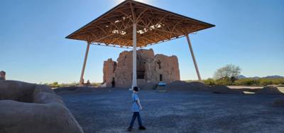 Casa Grande Ruins this afternoon with some of my favorite people.