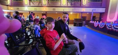 Old Tucson for some fun this afternoon.  Avery, Aaron and I got to participate in the magic show.  Technically Julie too