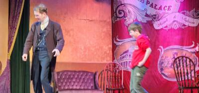 Old Tucson for some fun this afternoon.  Avery, Aaron and I got to participate in the magic show.  Technically Julie too