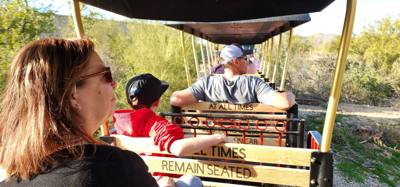Old Tucson for some fun this afternoon. Avery, Aaron and I got to participate in the magic show. Technically Julie too