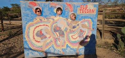 Old Tucson for some fun this afternoon. Avery, Aaron and I got to participate in the magic show. Technically Julie too