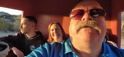 Old Tucson for some fun this afternoon. Avery, Aaron and I got to participate in the magic show. Technically Julie too