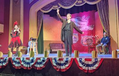 Old Tucson for some fun this afternoon. Avery, Aaron and I got to participate in the magic show. Technically Julie too