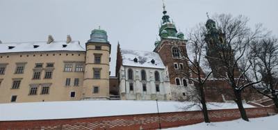 Wawel Castle as part of our walking tour of Old Town Krakow this morning.