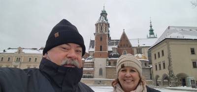 Wawel Castle as part of our walking tour of Old Town Krakow this morning.
