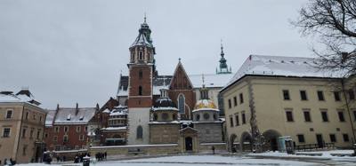 Wawel Castle as part of our walking tour of Old Town Krakow this morning.