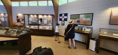 Ft Morgan museum and fort site.  It was by the beach we wanted to go to and free for veterans so...