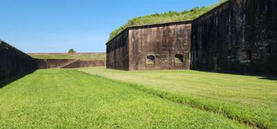 Ft Morgan museum and fort site.  It was by the beach we wanted to go to and free for veterans so...