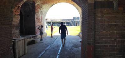 Ft Morgan museum and fort site.  It was by the beach we wanted to go to and free for veterans so...