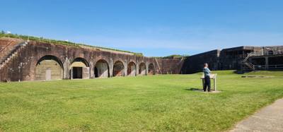 Ft Morgan museum and fort site.  It was by the beach we wanted to go to and free for veterans so...
